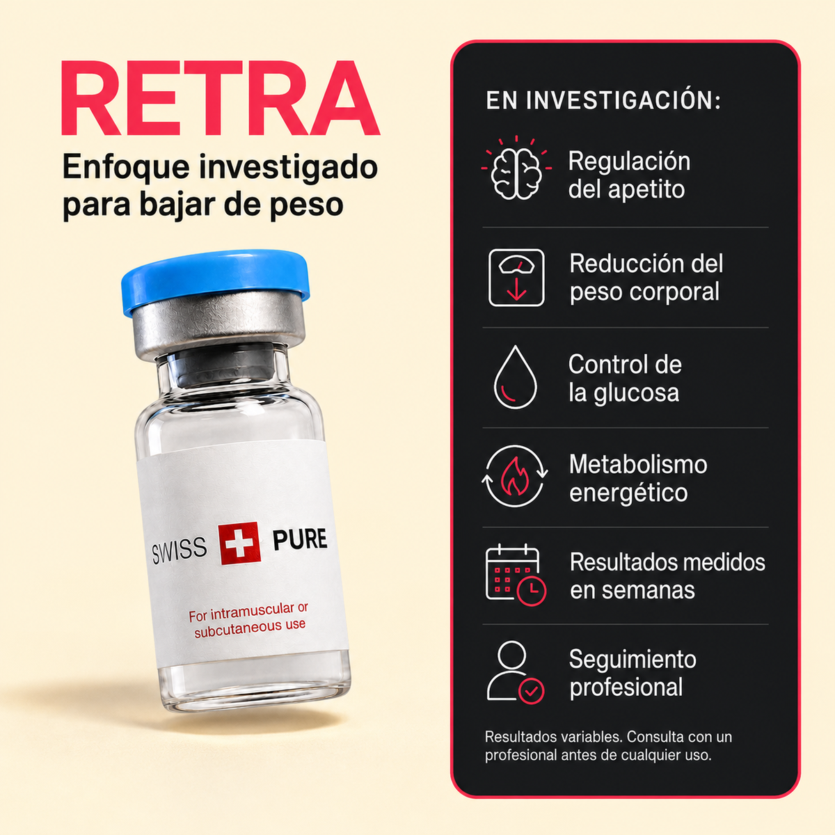 Retatrutide 10 mg + BAC Water